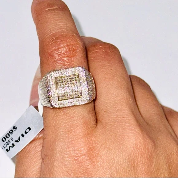Iced out REAL Diamond Ring for men, custom ring, free appraisal, Birthday Gift